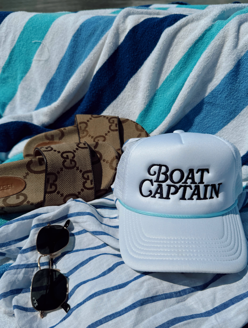 Boat Captain - White Foam Trucker Hat