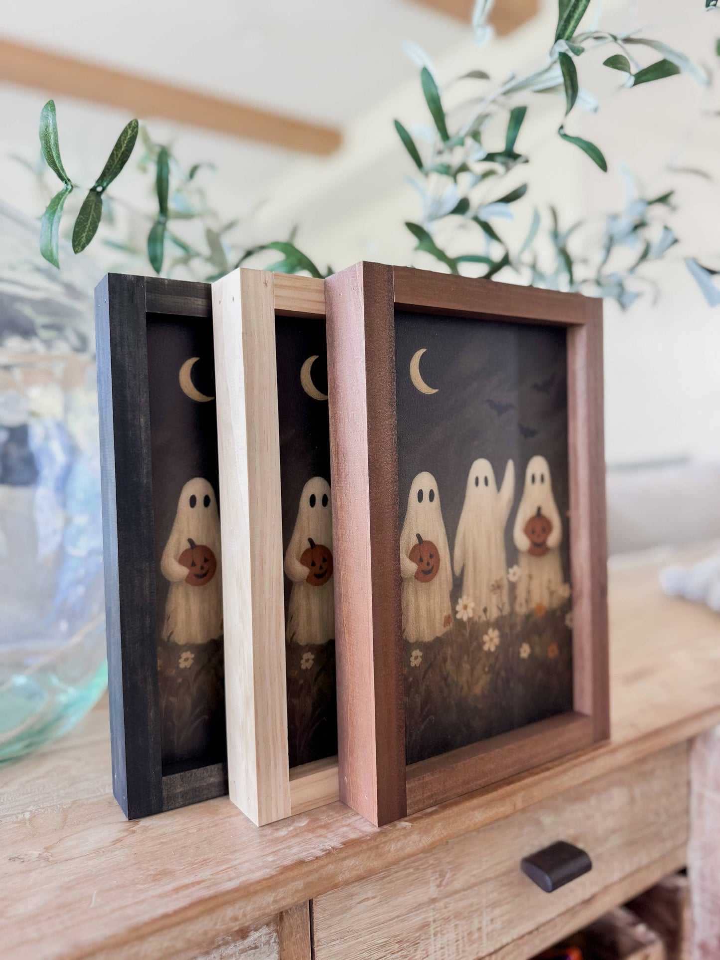 Ghost Flower Field | Halloween Wall Art