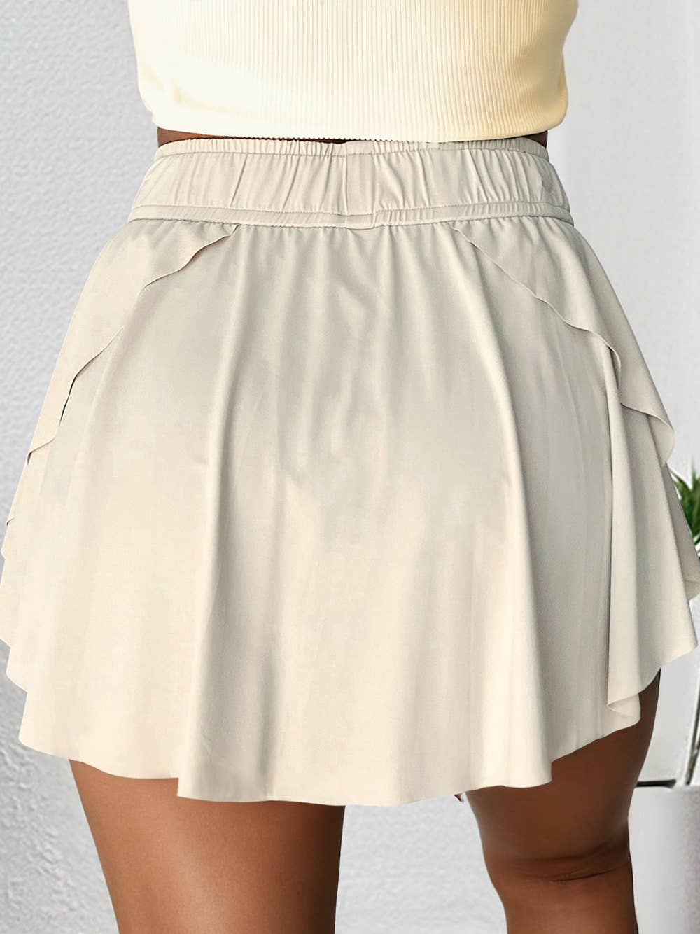 Drawstring High Waist Lined Tennis Skorts | 7 Colors