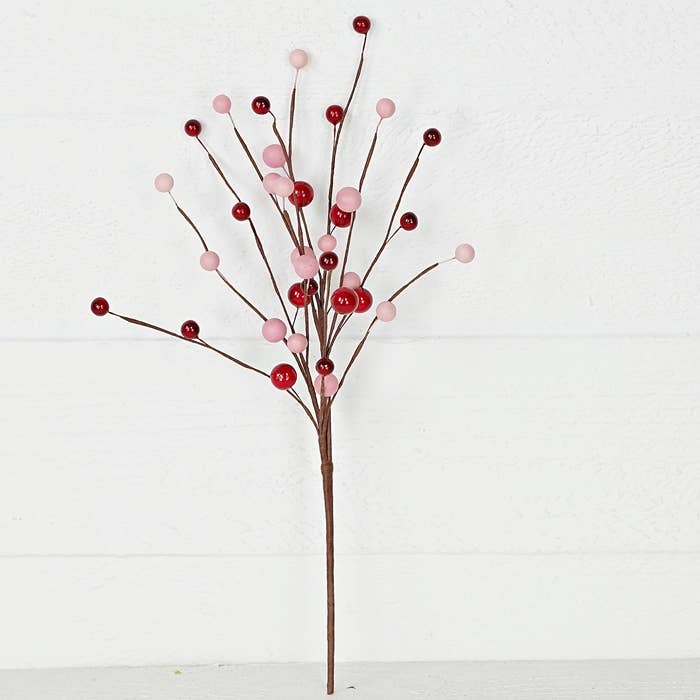 31245- 16in Pick-Red and Pink berries-