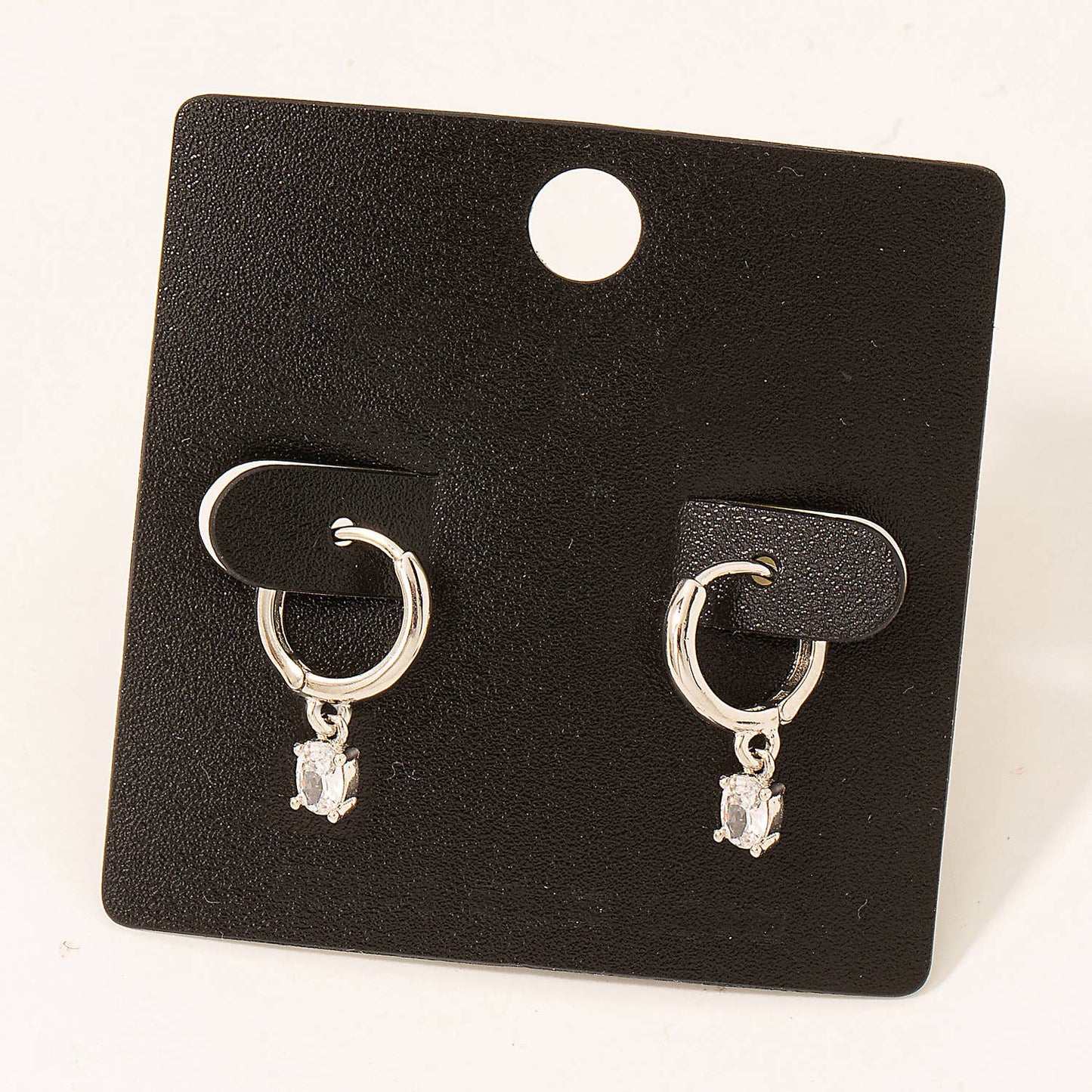 Gold Dipped Mini Rhinestone Huggie Earrings
