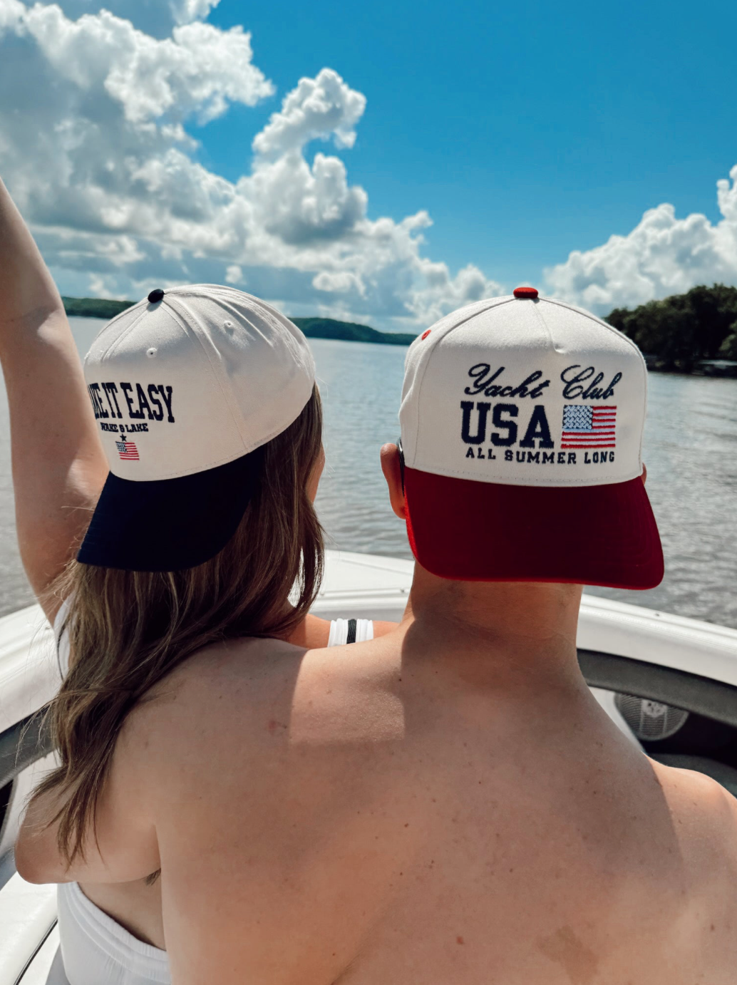 Lake It Easy - Navy Vintage Trucker Hat