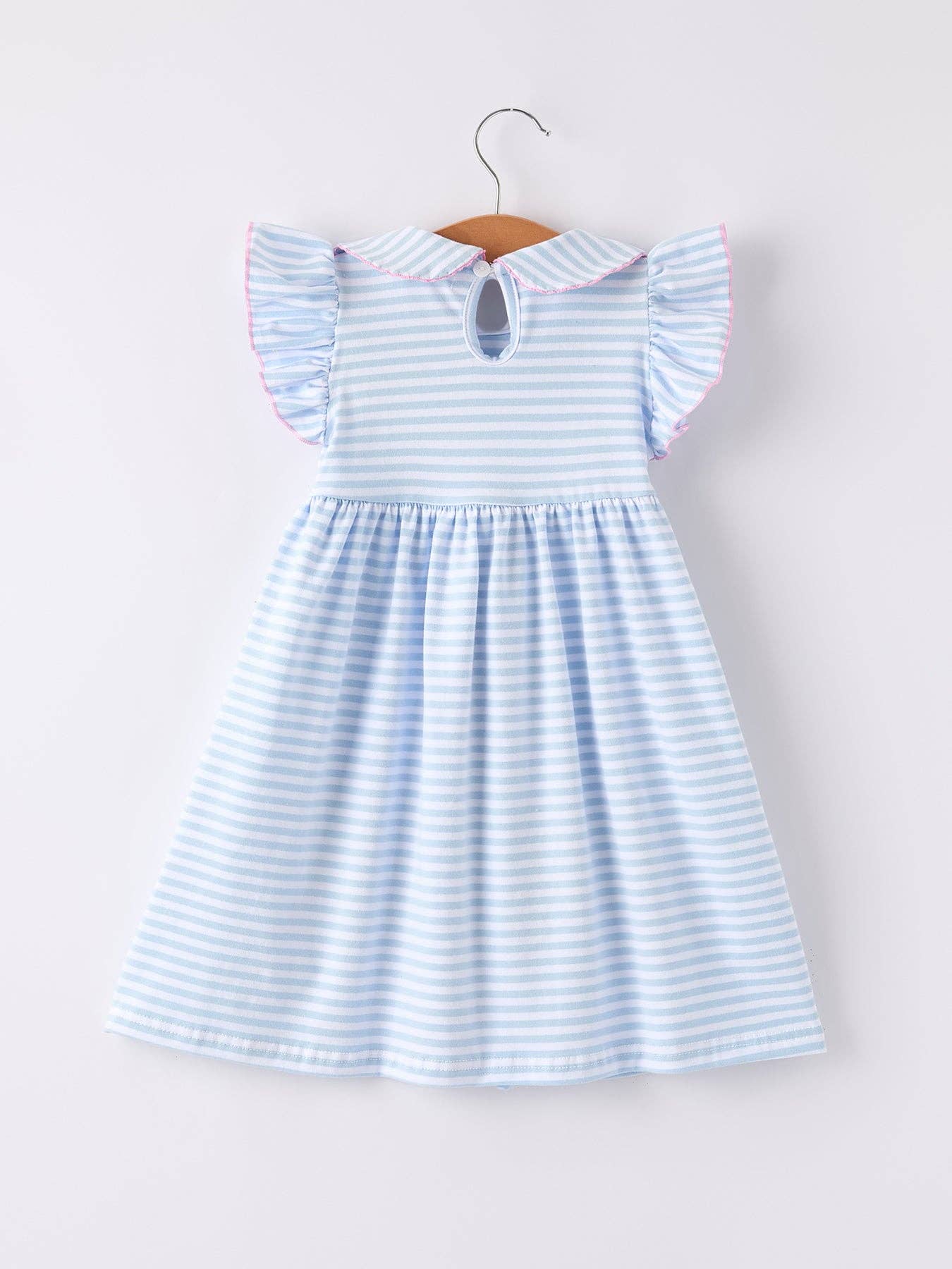 Back To School Girls Plaid Pencil Applique Bow Dress