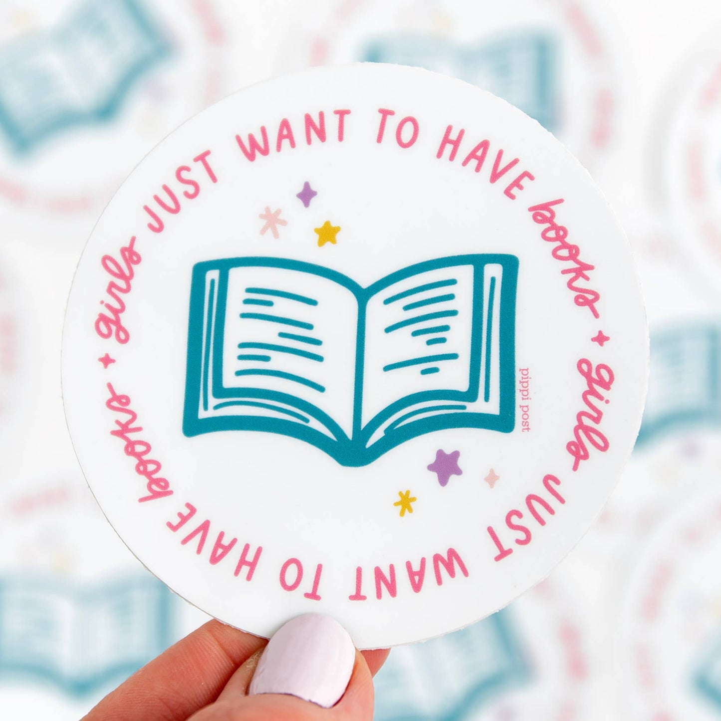 Girls Just Want to Have Books Decal Sticker