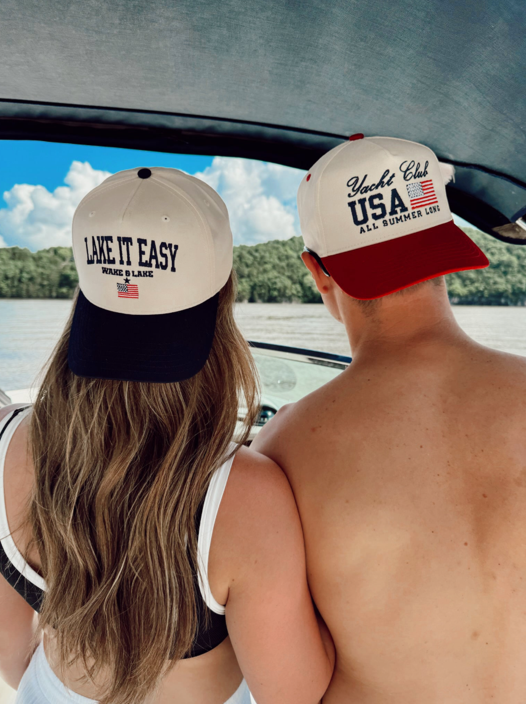 Lake It Easy - Navy Vintage Trucker Hat