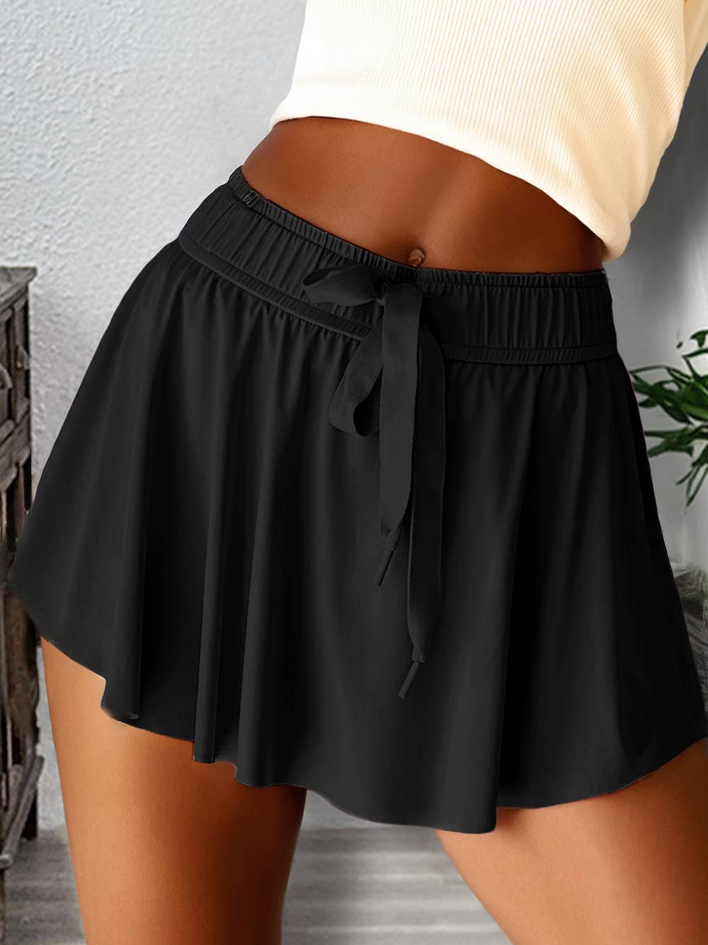 Drawstring High Waist Lined Tennis Skorts | 7 Colors