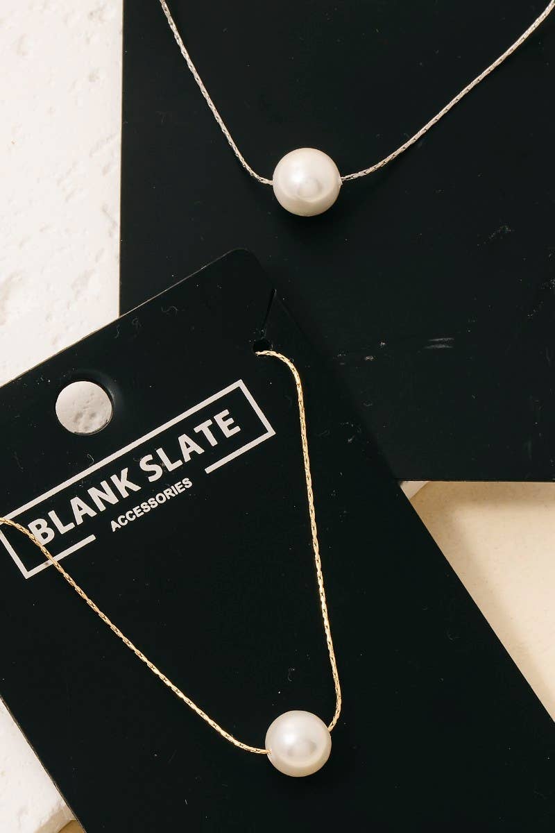 Pearl Pendant Dainty Chain Necklace