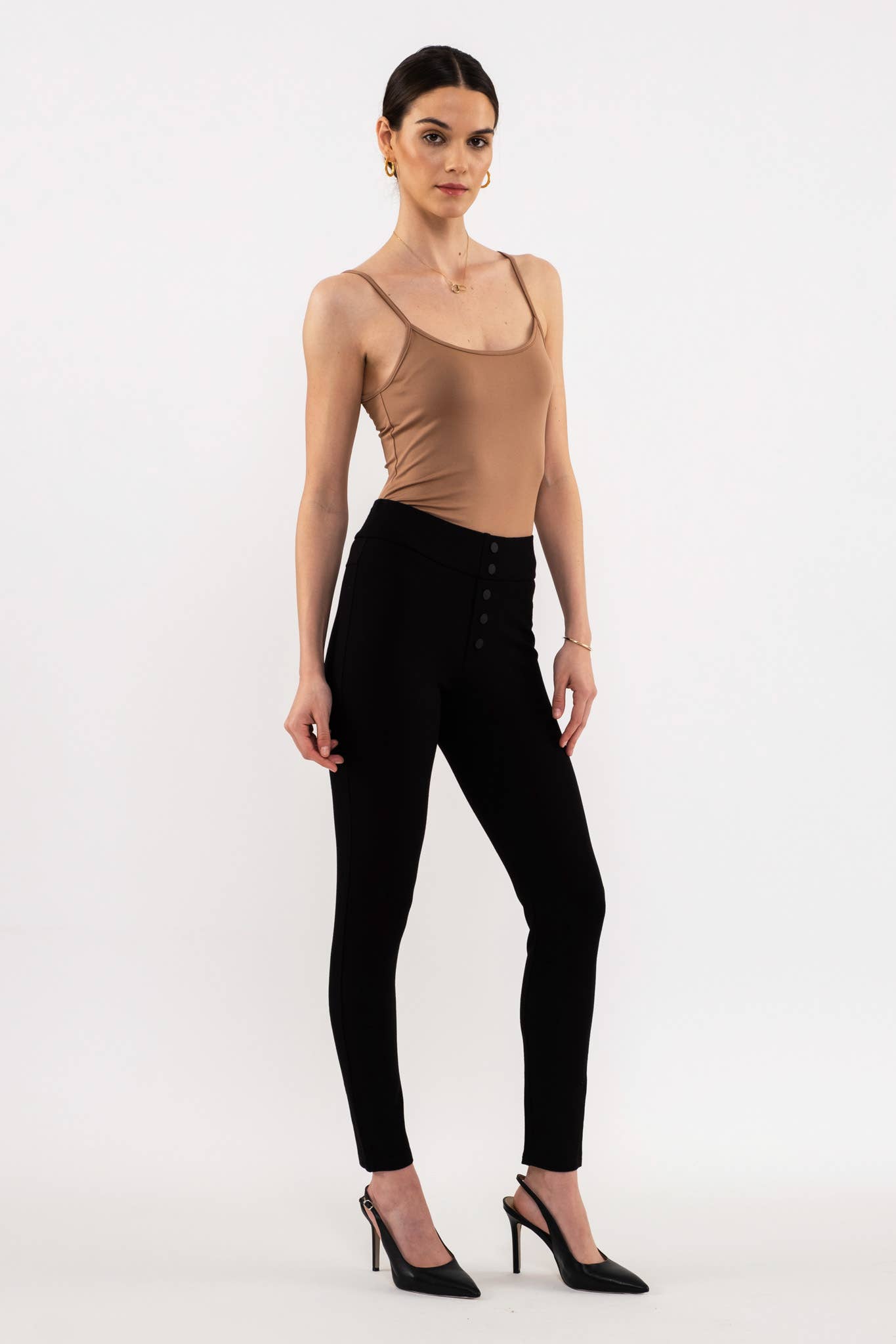 BUTTON DETAIL JEGGINGS