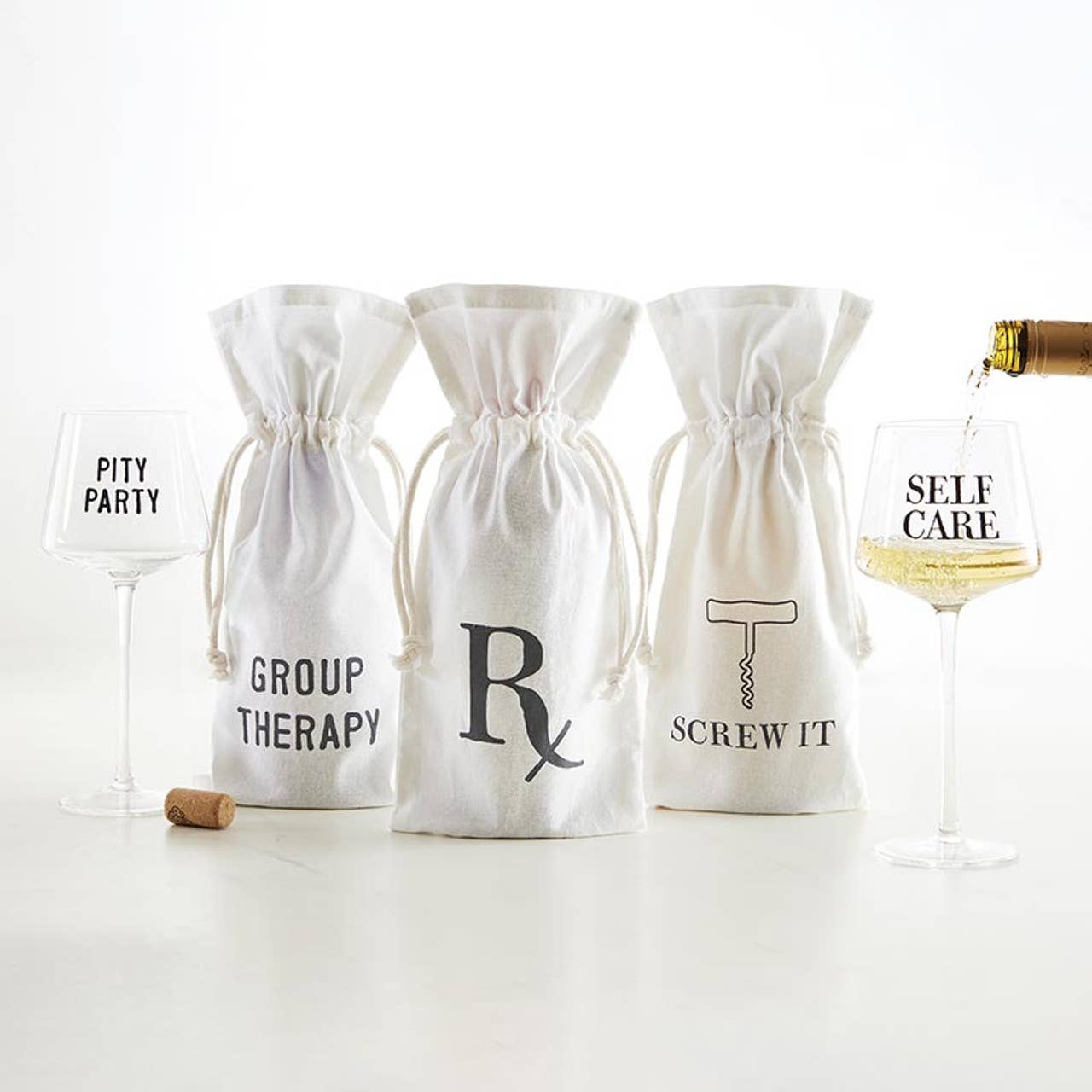 Face to Face Wine Glass - Self Care