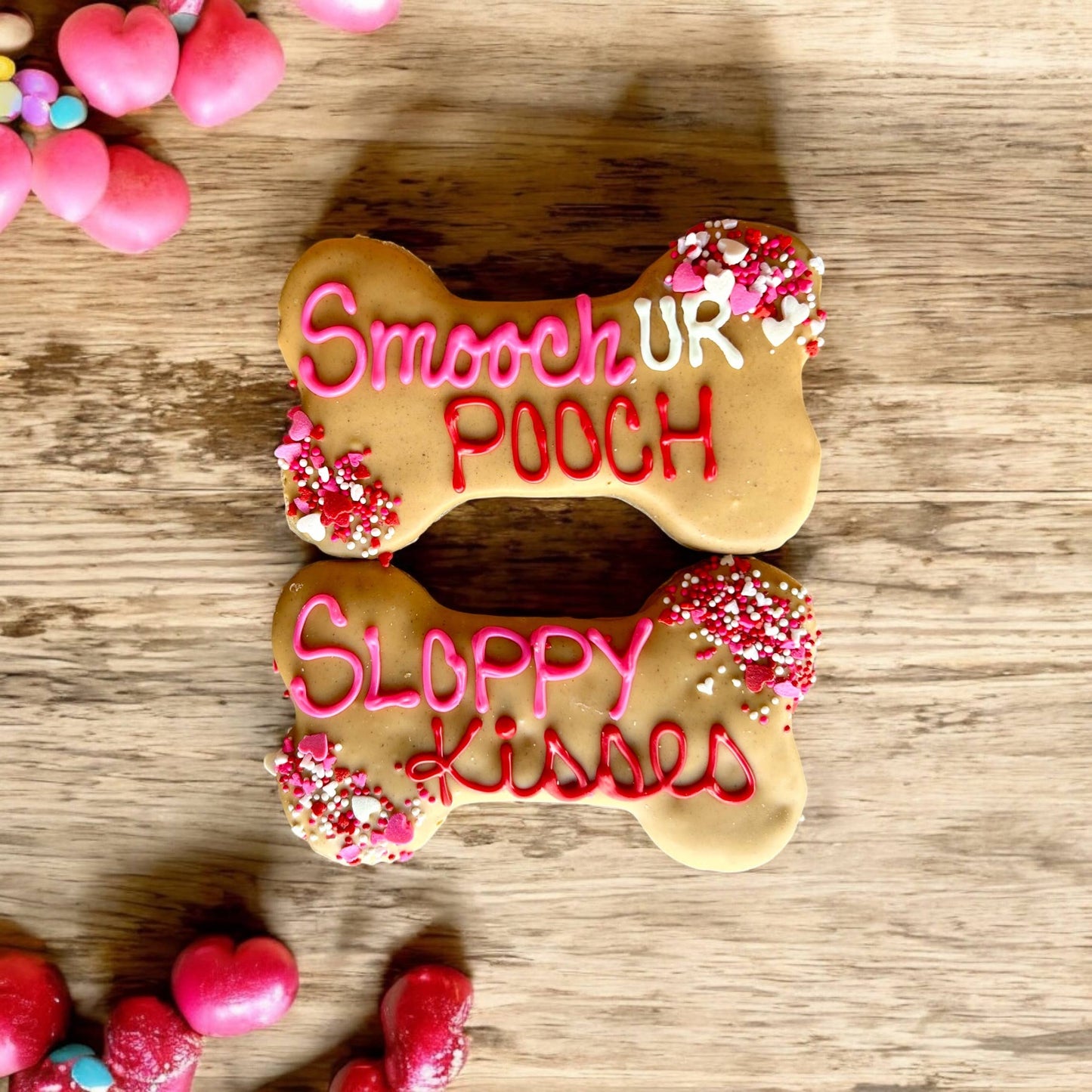 6 inch Valentines Day Bundle PB bone dog treats :)