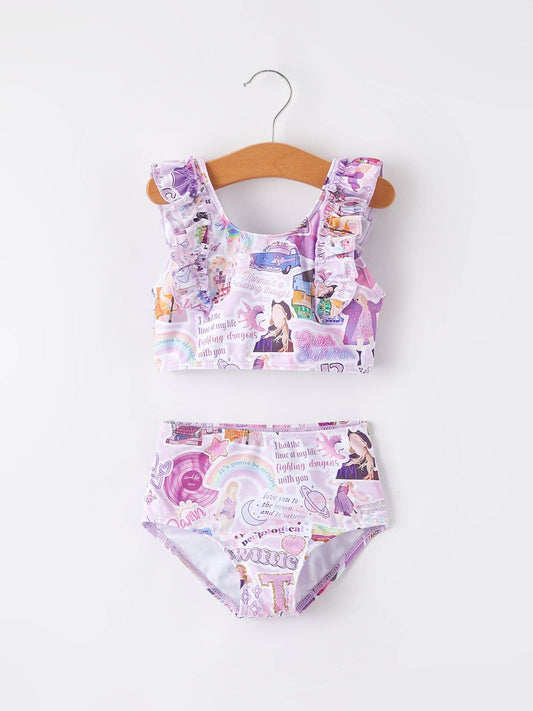 Purple TS Girls Boutique Swimsuit