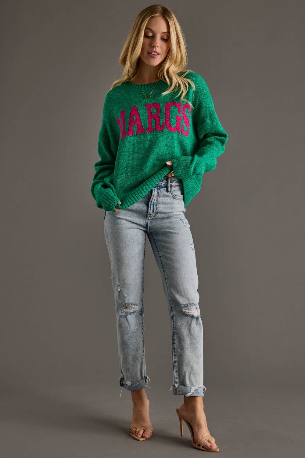 Green Margs Lightweight Sweater
