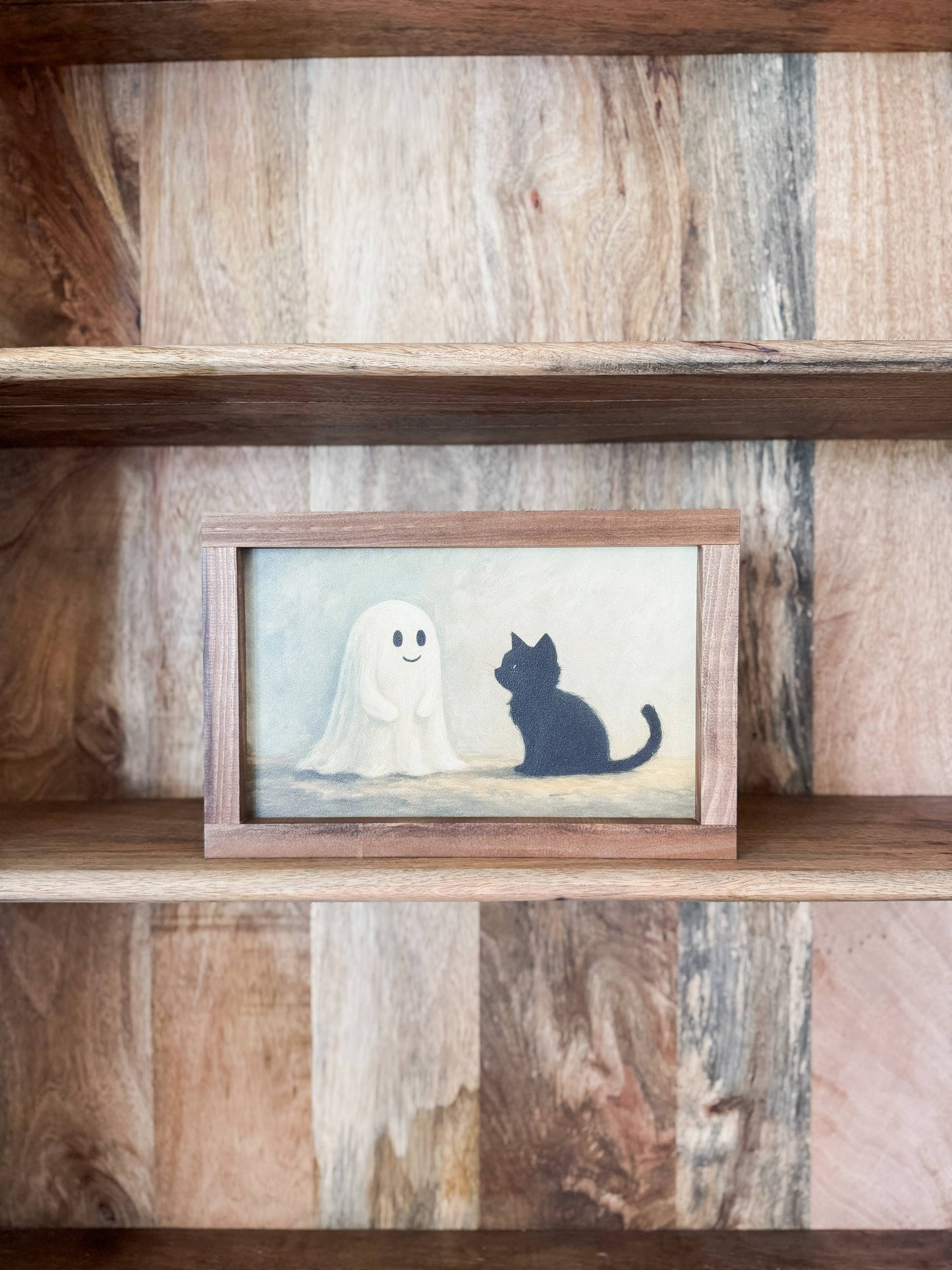 Ghost and Kitten | Halloween Decor