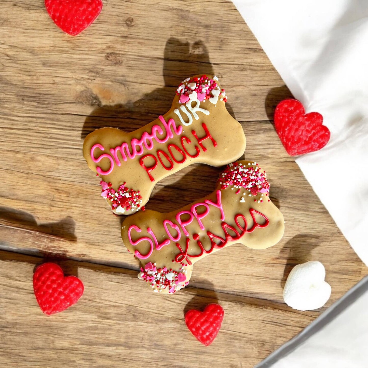 6 inch Valentines Day Bundle PB bone dog treats :)