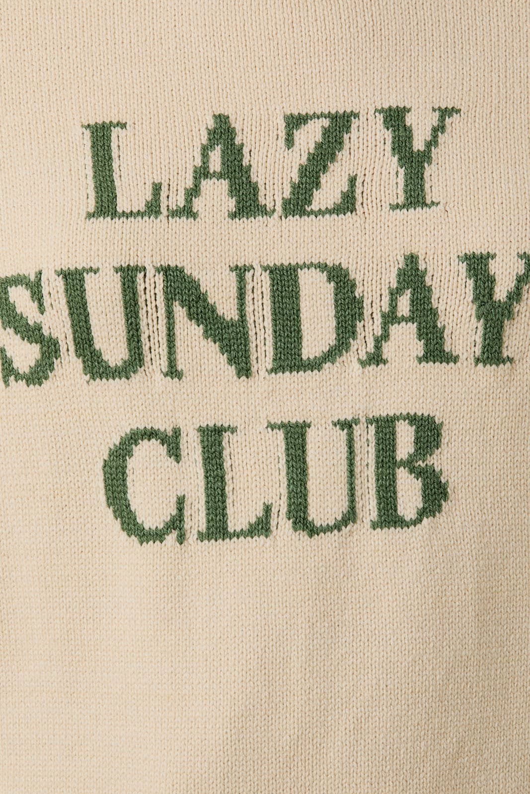 ROUND NECK 'LAZY SUNDAY CLUB' SWEATER TOP