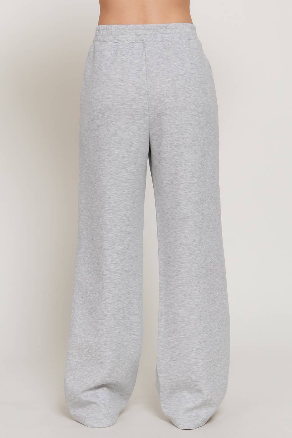 Elastic Waist Soft Modal Scuba Wide Pants