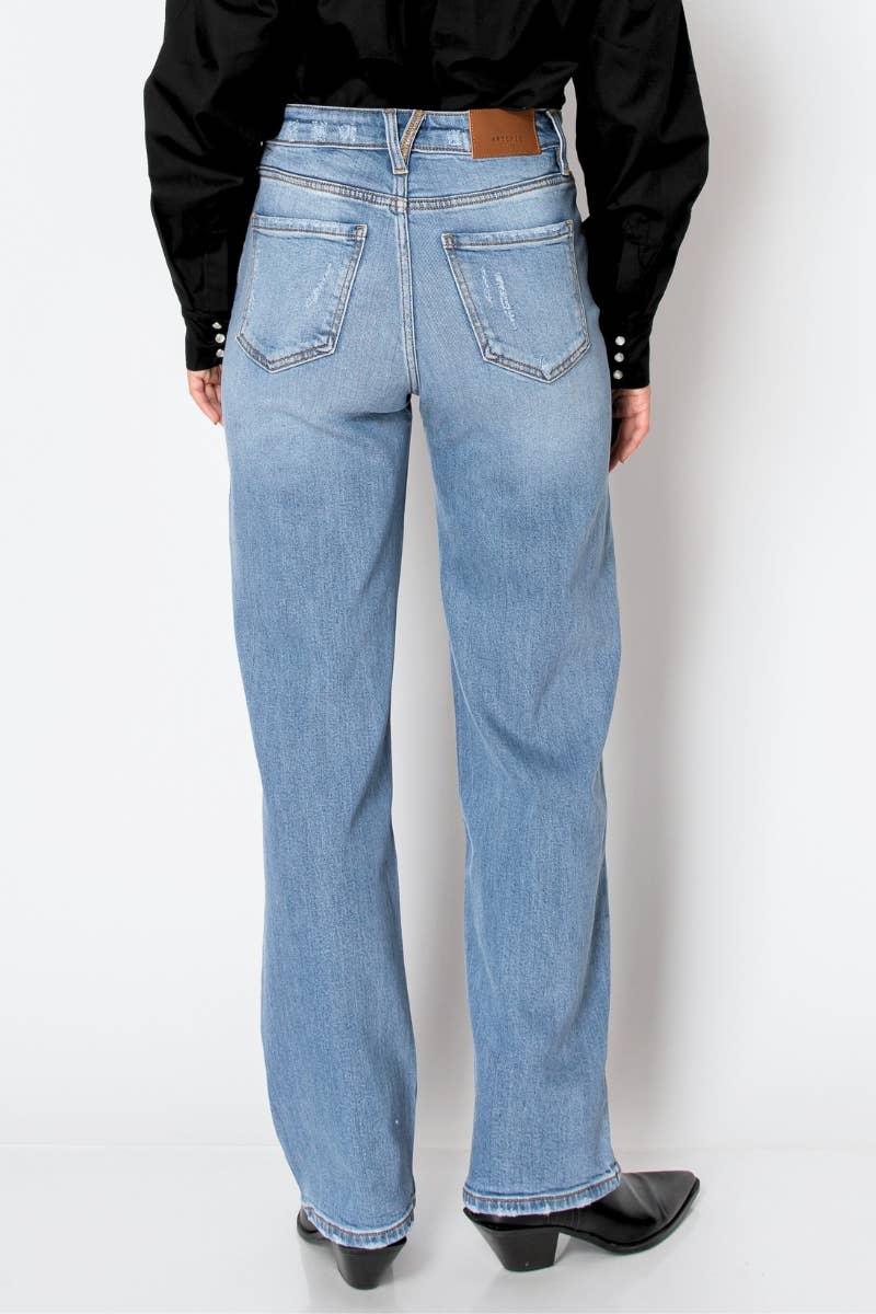 ECO FABRIC TUMMY CONTROL HIGH RISE STRAIGHT JEANS
