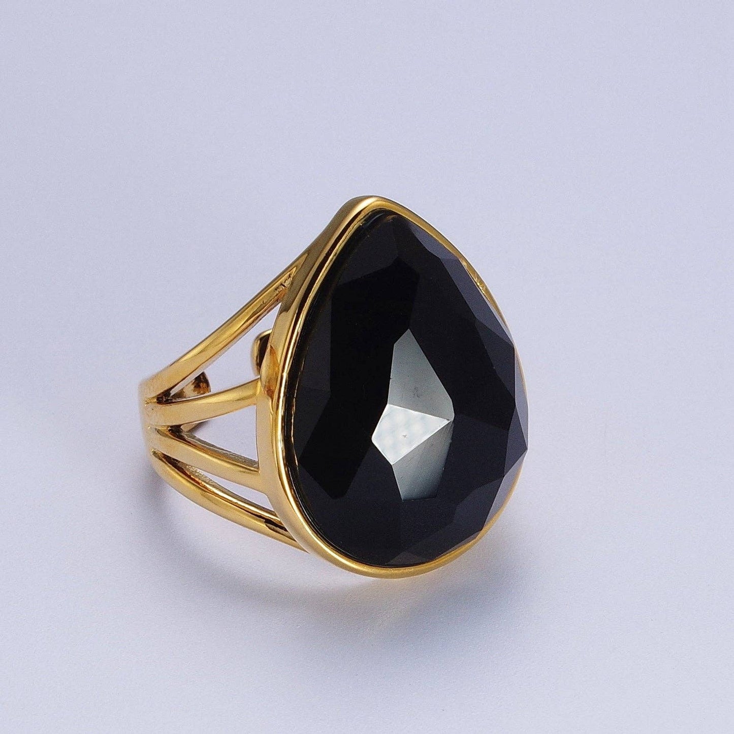 Colorful Teardrop Gemstone Ring Y446 ~Y451, Y459, Y480, Y481