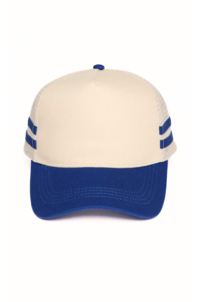 Retro Stripe Mesh Trucker Cap
