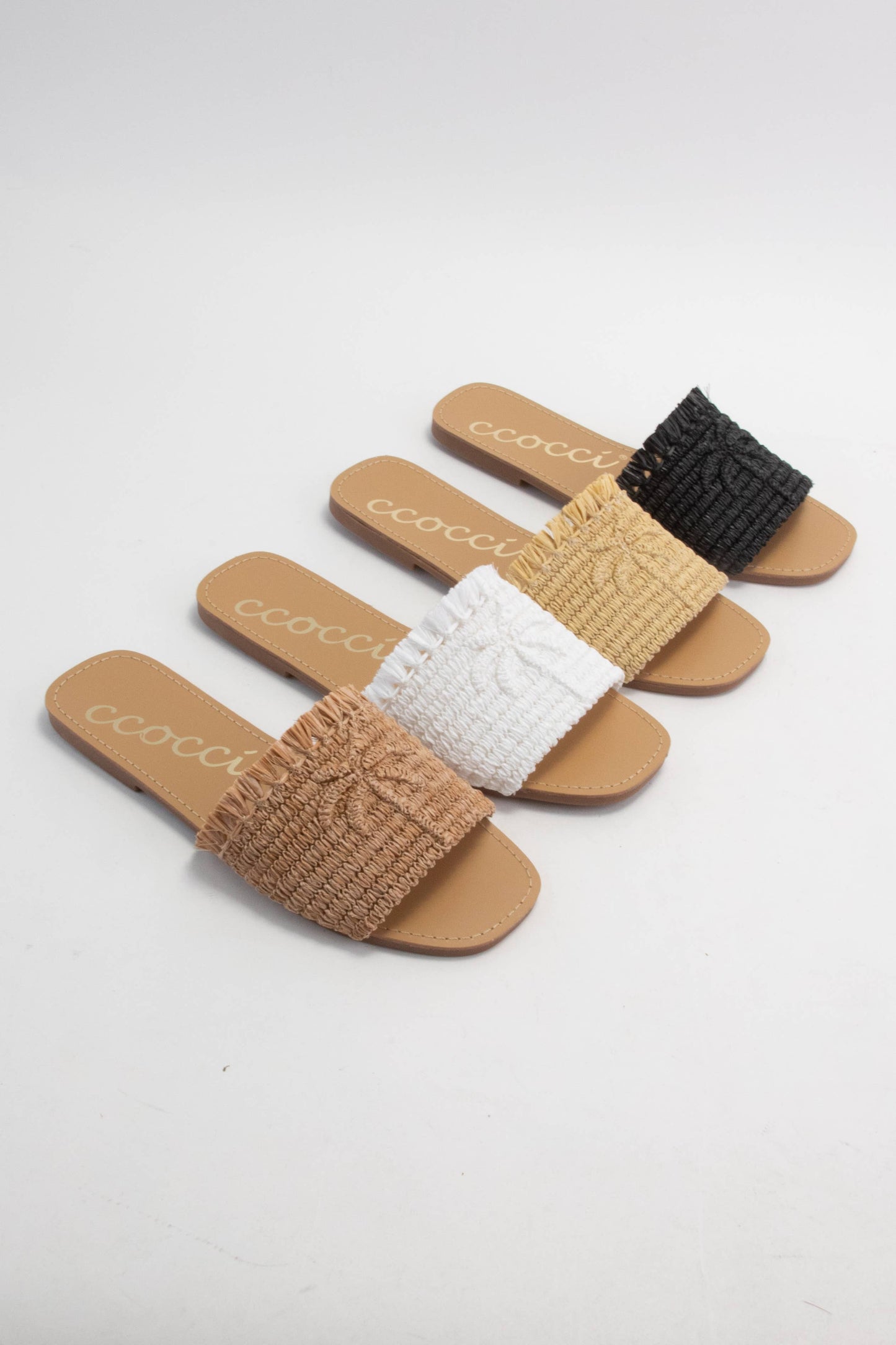 SANDY PALM TREE EMBROIDERY DESIGN RAFFIA SANDAL