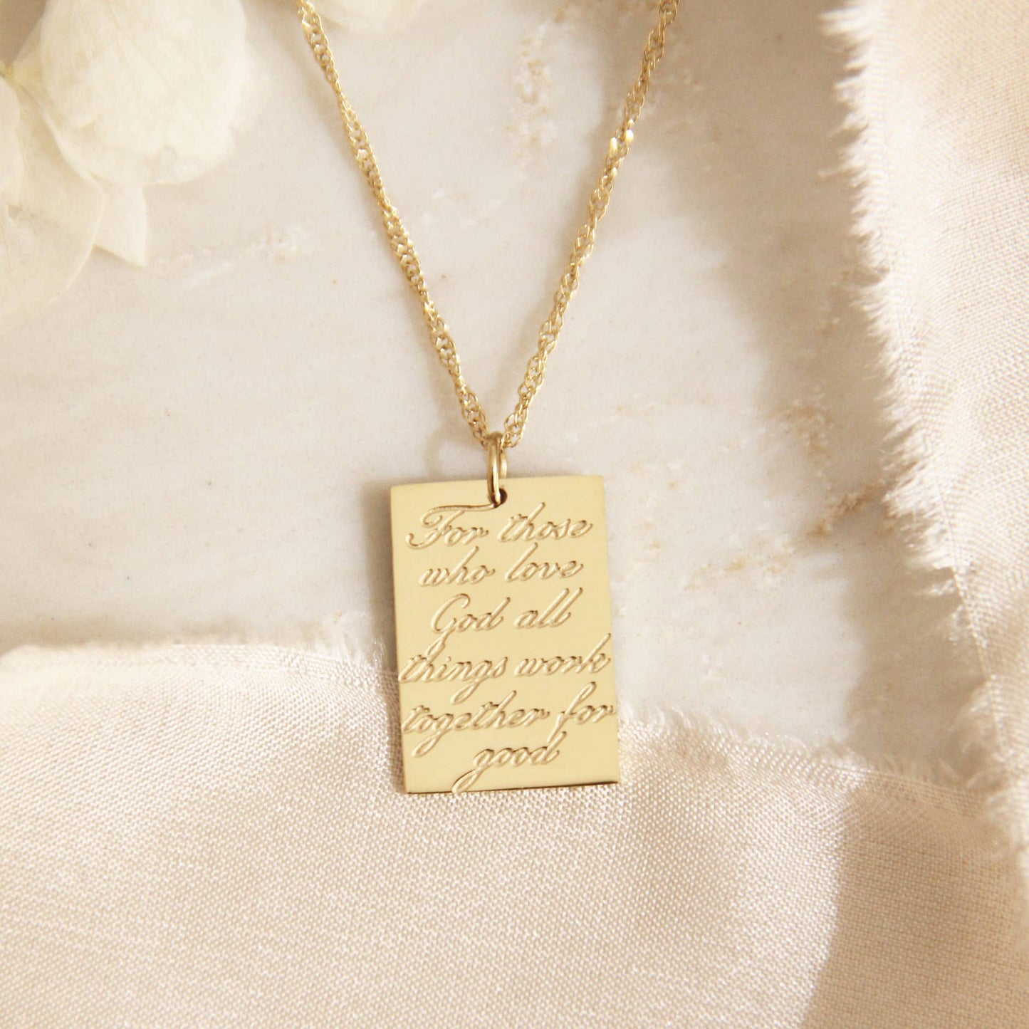 All Things Work Together For Good Romans 8:28 Necklace