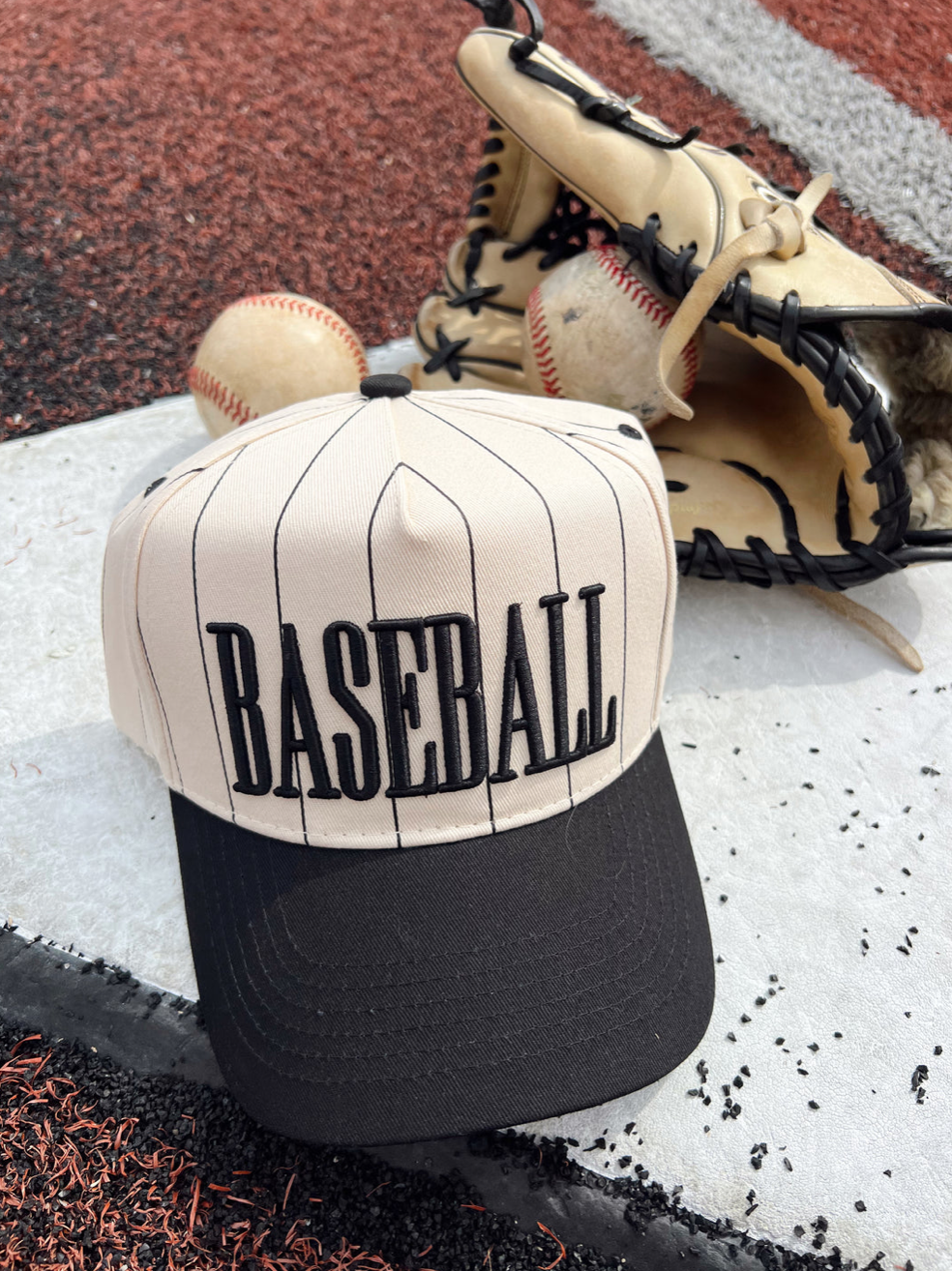 Baseball - Black Stripe Vintage Trucker Hat