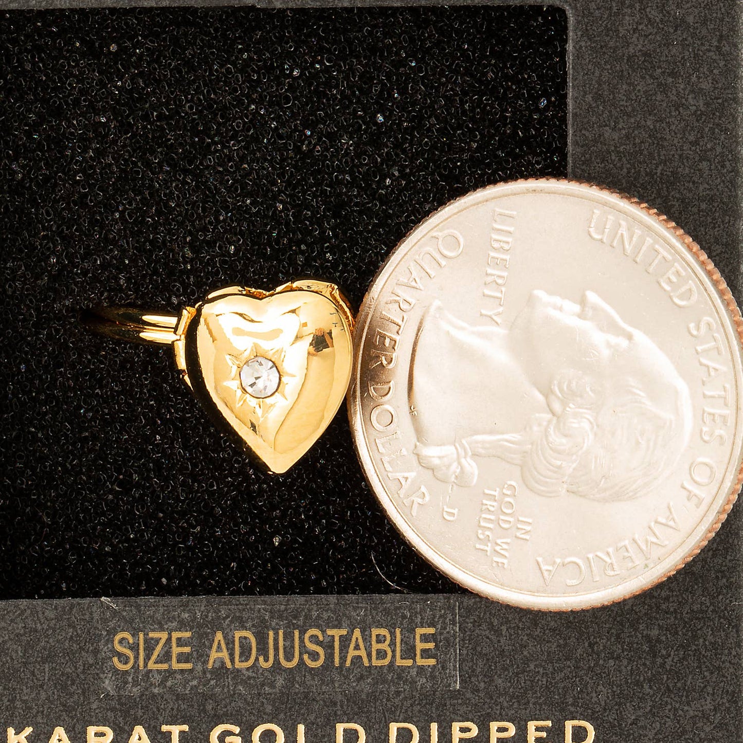 Secret Box Gold Dipped Heart Ring