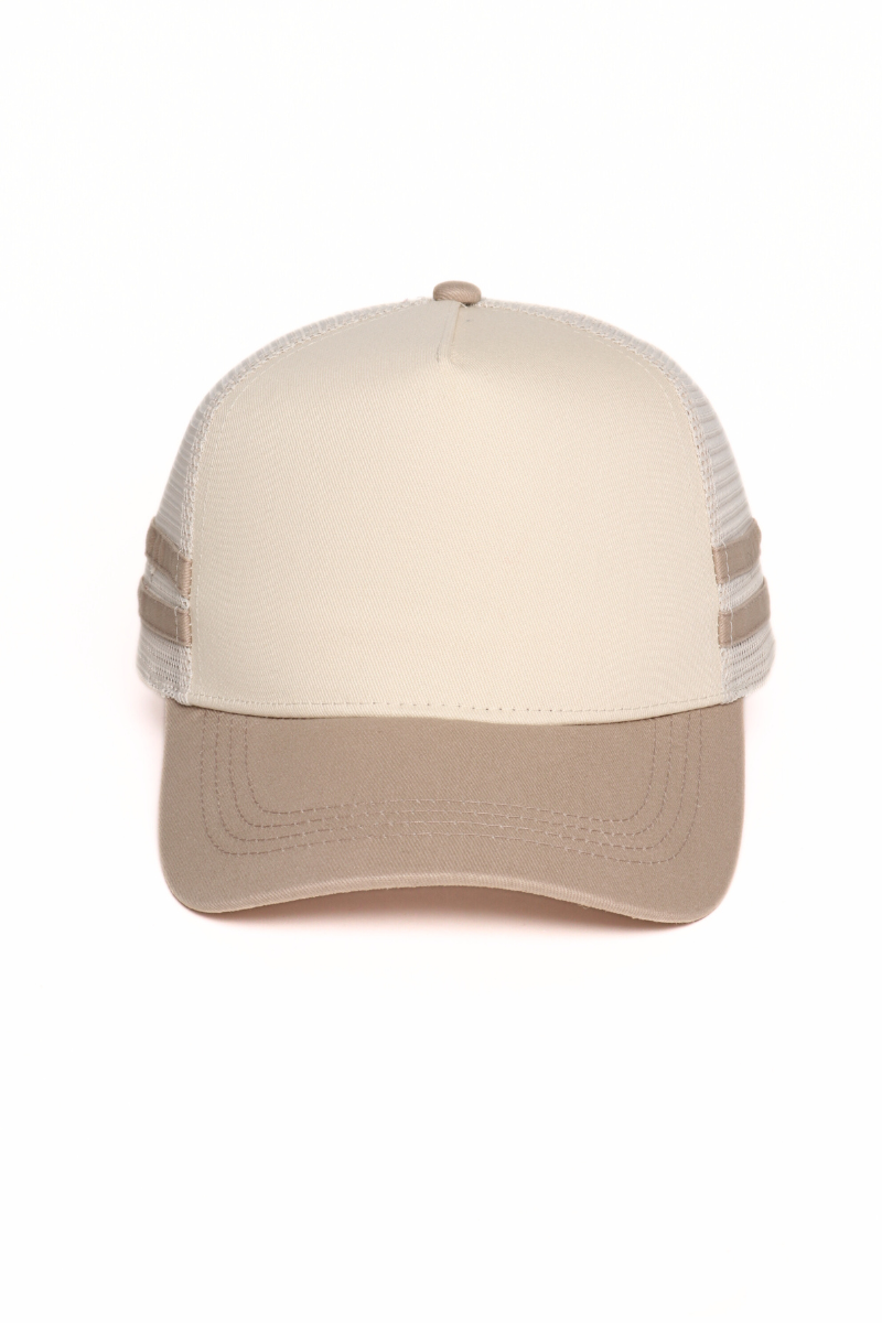 Retro Stripe Mesh Trucker Cap