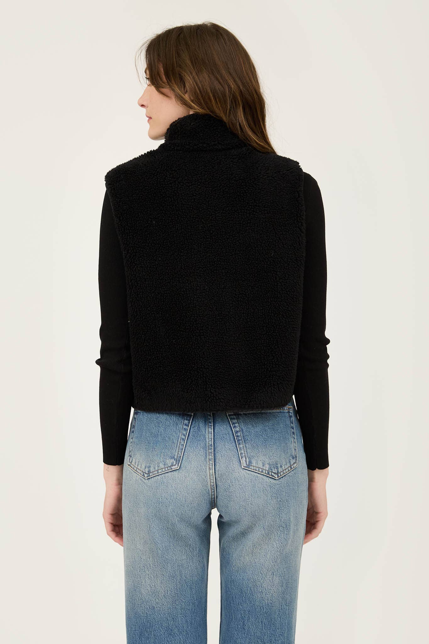 FLEECE ZIP UP VEST WITH POCKETS