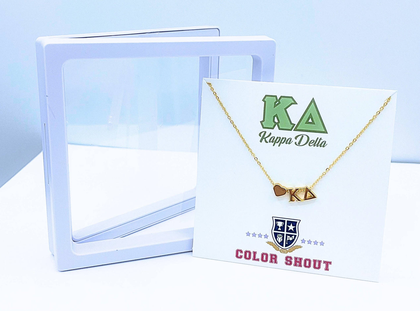 N202 KD-Kappa Delta Heart Necklace