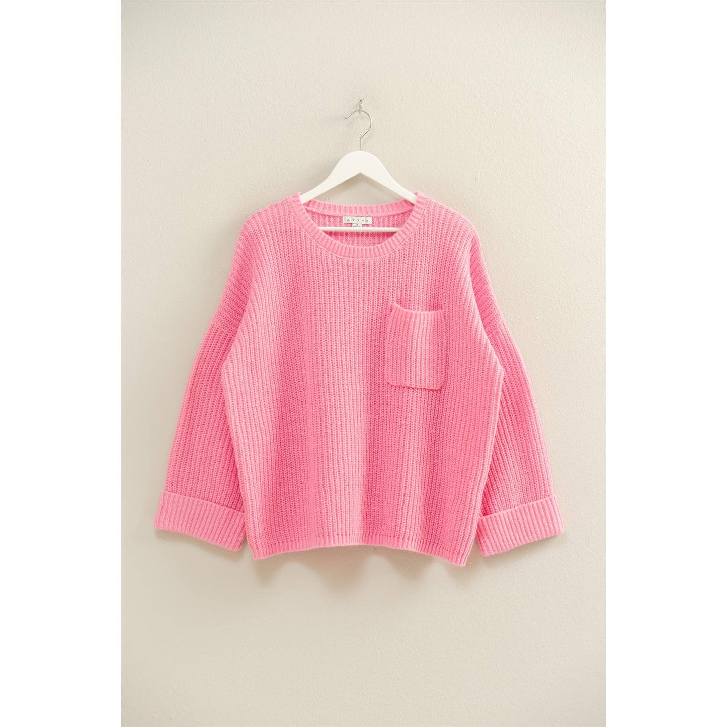 Oversized Casual Ribbed Knit Sweater