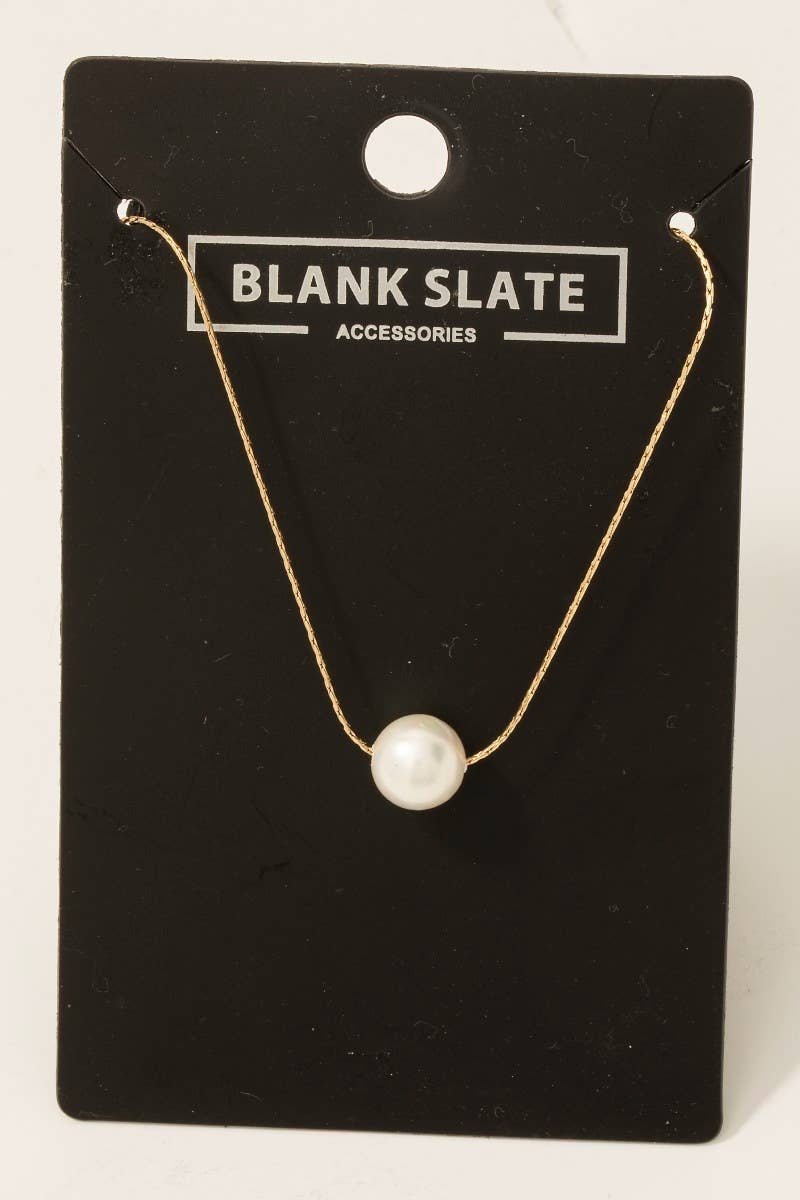 Pearl Pendant Dainty Chain Necklace
