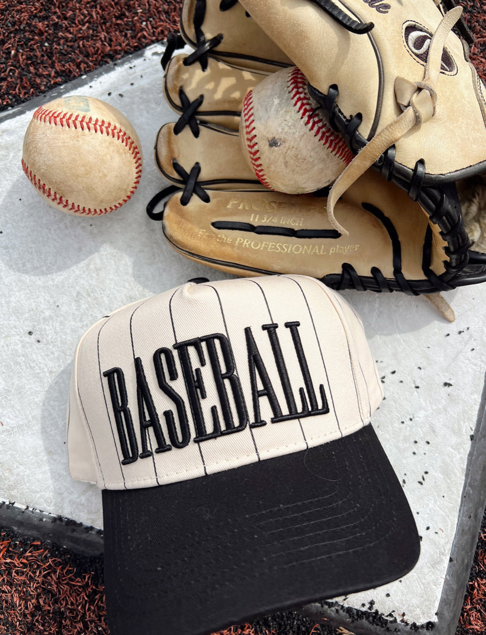 Baseball - Black Stripe Vintage Trucker Hat