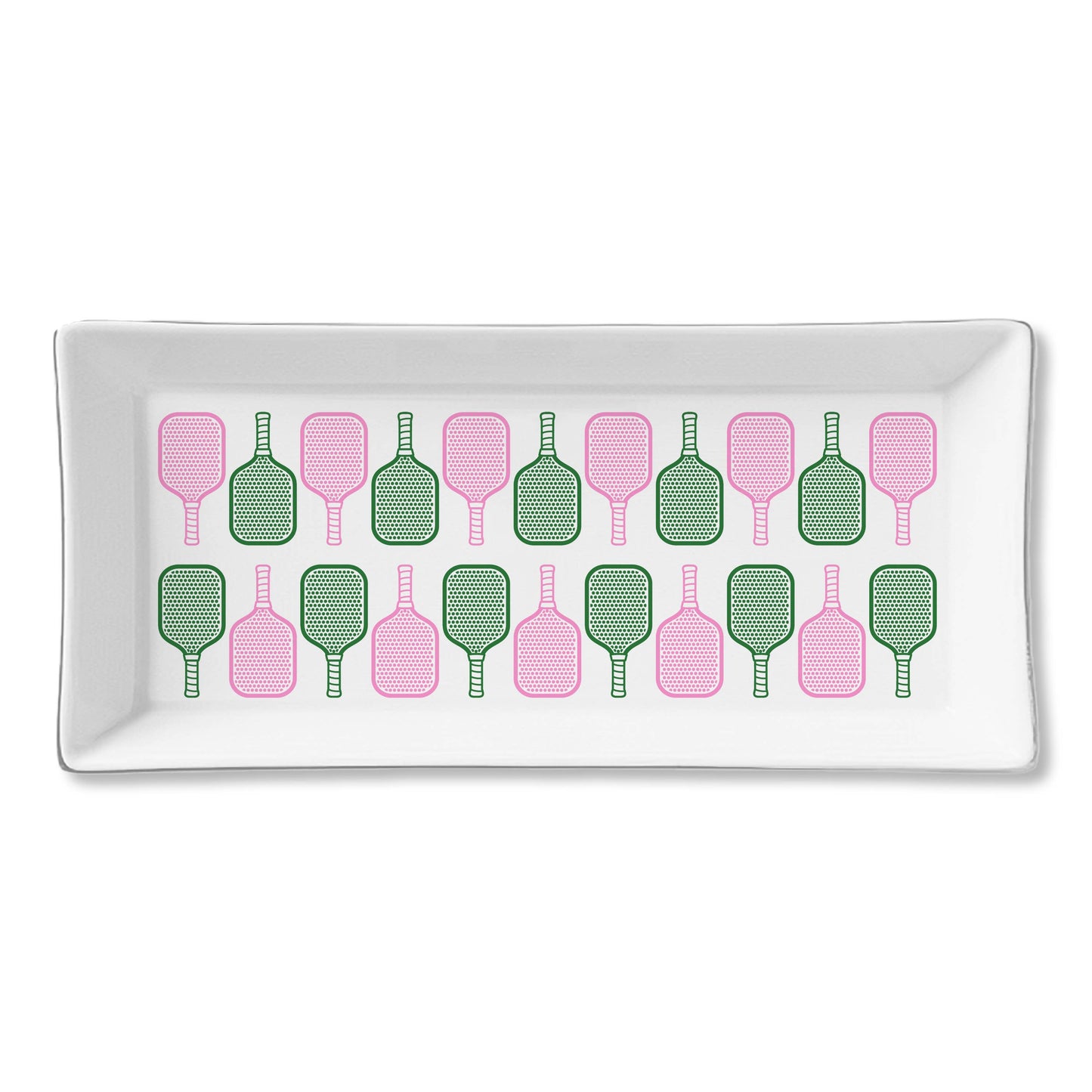 Ceramic Serving Tray - Pickleball Repeat
