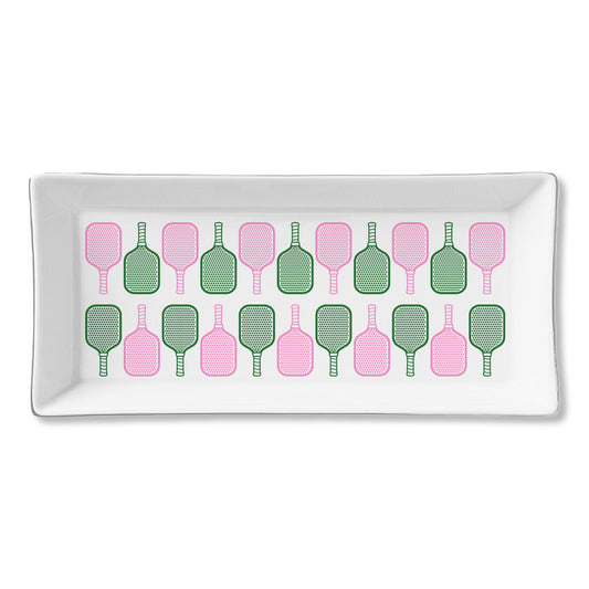 Ceramic Serving Tray - Pickleball Repeat