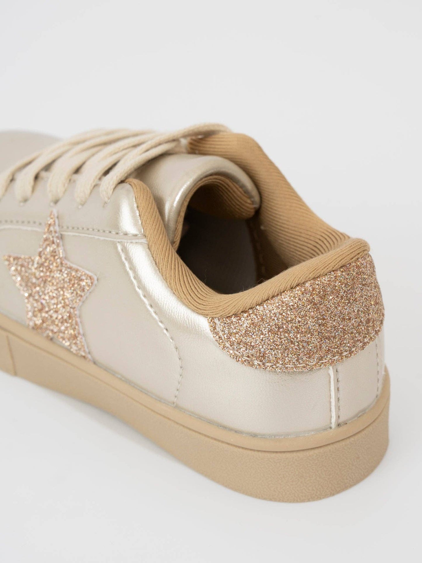 Girls' Holographic Sparkle Star Sneaker - Gold