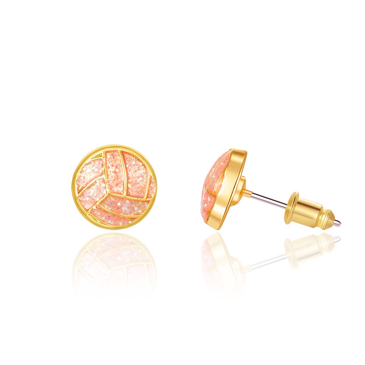 Glitter Volleyball | Cutie Stud Earrings | Hypoallergenic