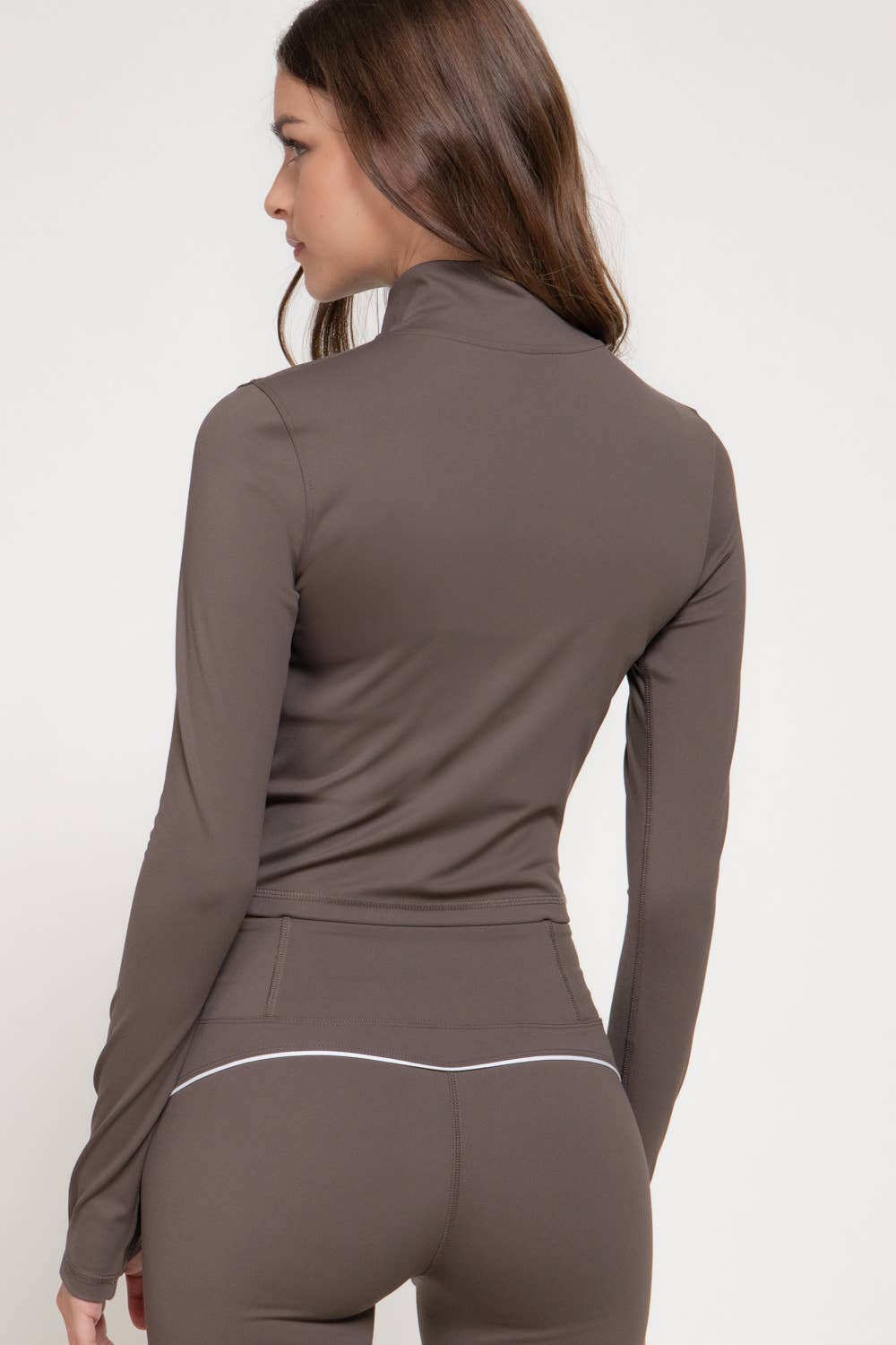 Long Sleeve Piping Detail Active Wear Jacket