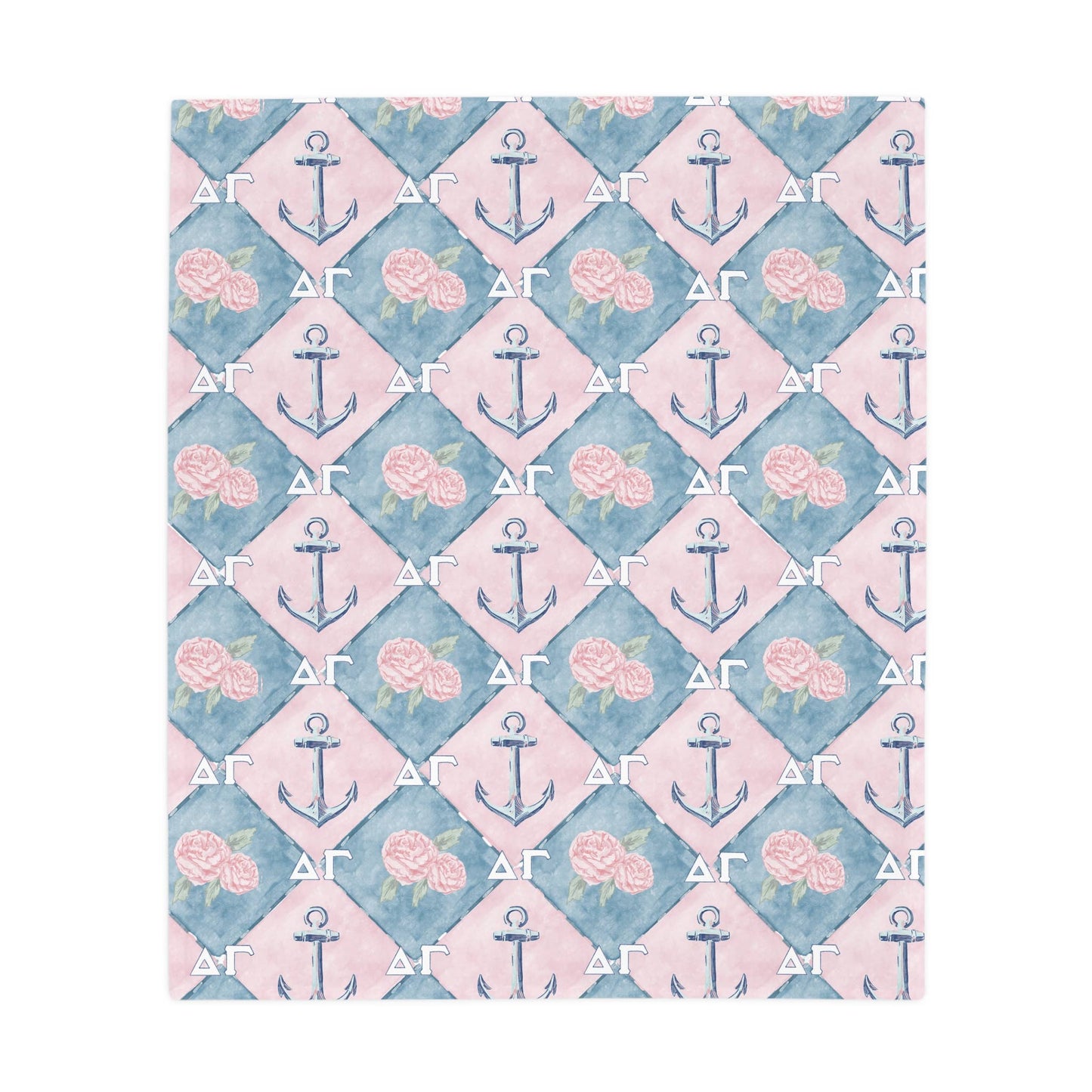 Delta Gamma Flannel Fleece Blanket, Sorority