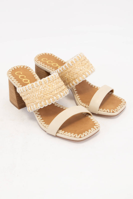 MANDY SEMI SQUARE TOE BLOCK HEEL