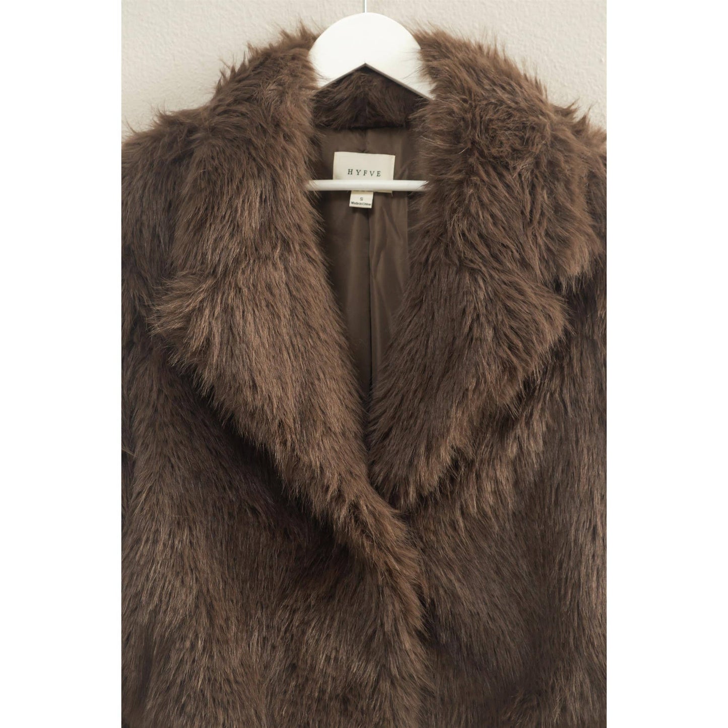 Shawl Collar Faux Fur Jacket