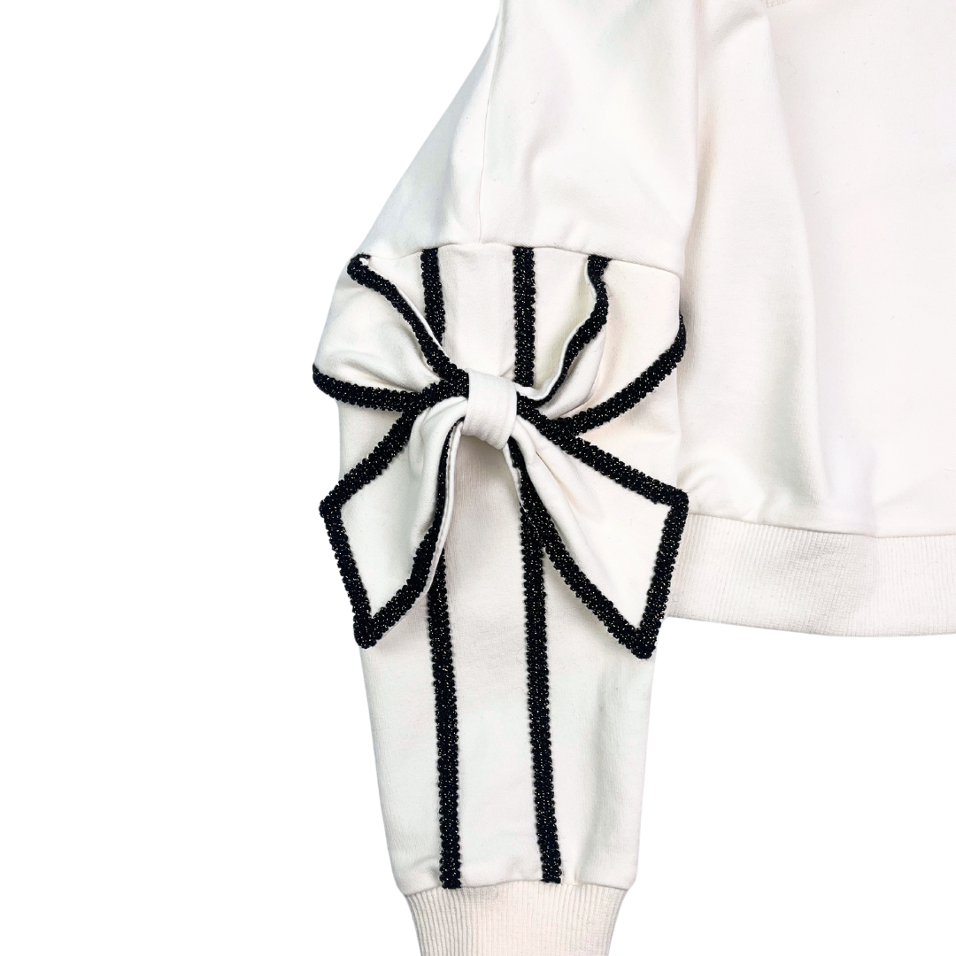 16350 Bow Slv Sweatshirt (2 Colors)