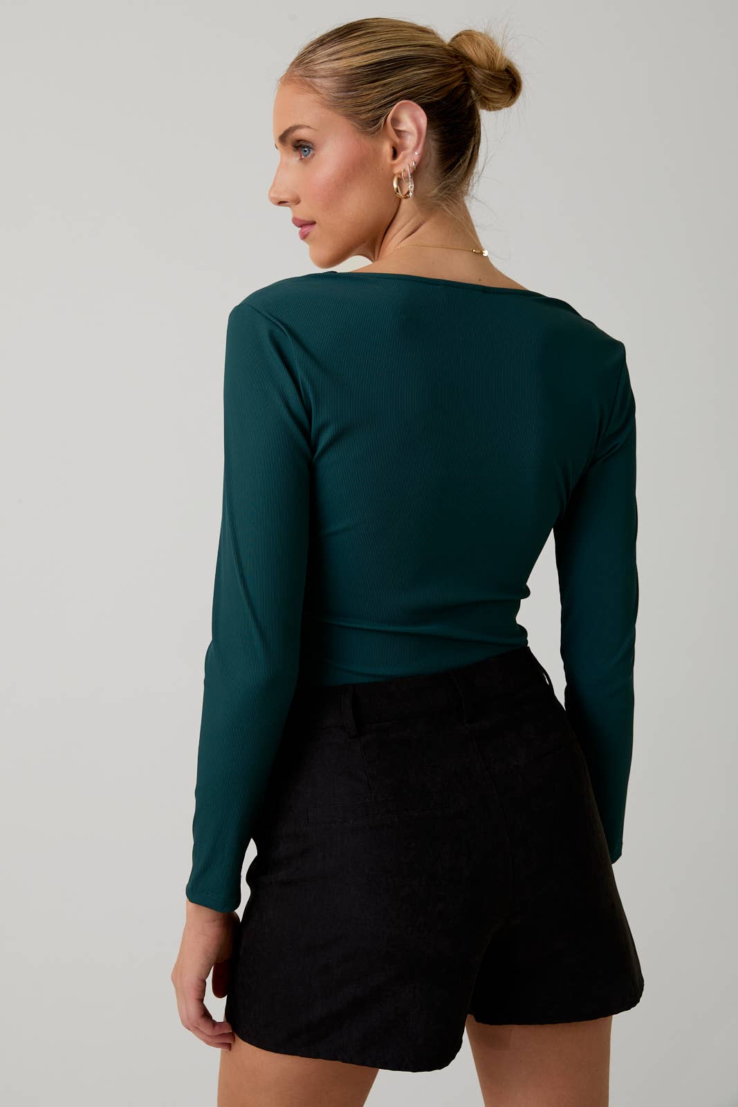 SQUARE NECK LONG SLEEVE BODYSUIT