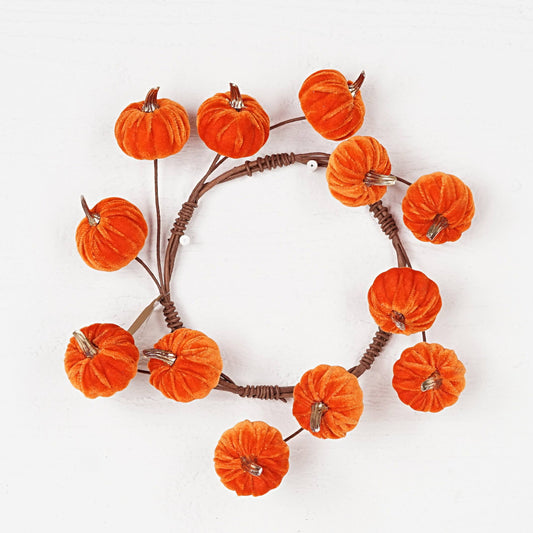 31311-11-inch(6.5) Wreath with Orange pumpkins