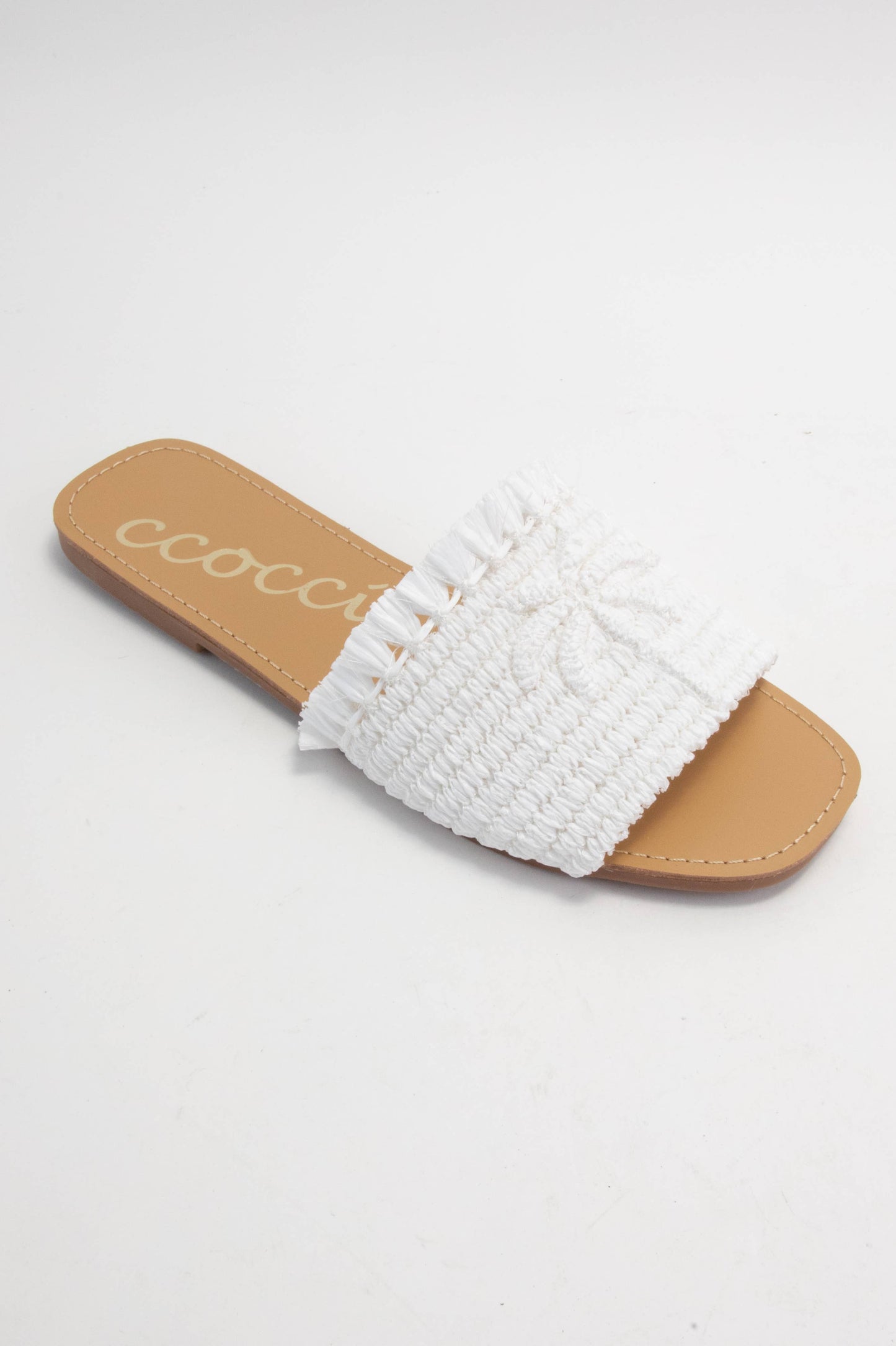 SANDY PALM TREE EMBROIDERY DESIGN RAFFIA SANDAL