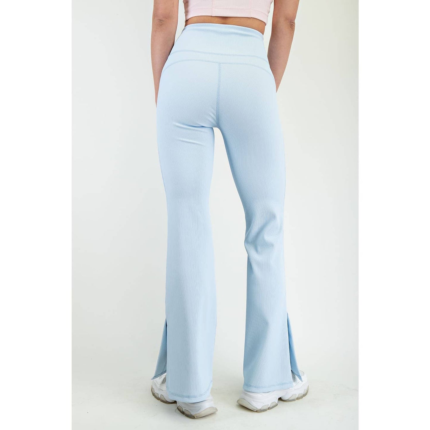 NYLON RIB FLARE LEGGINGS