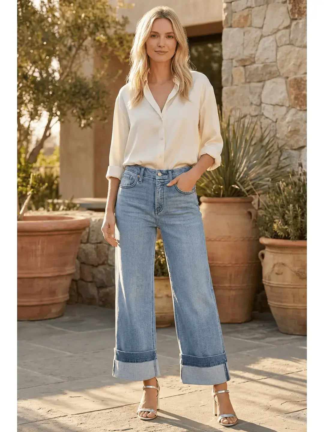INSEAM TRANSFORM TUMMY CONTROL HIGH RISE A-WIDE JEANS