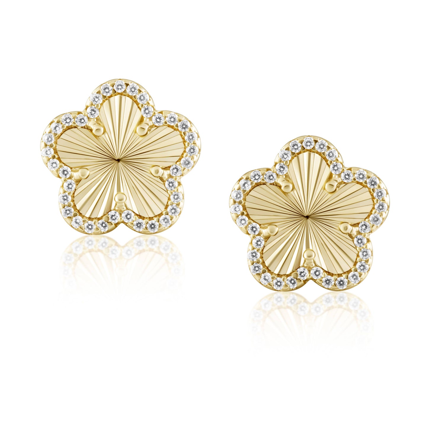 Adeline Pave Clover Stud