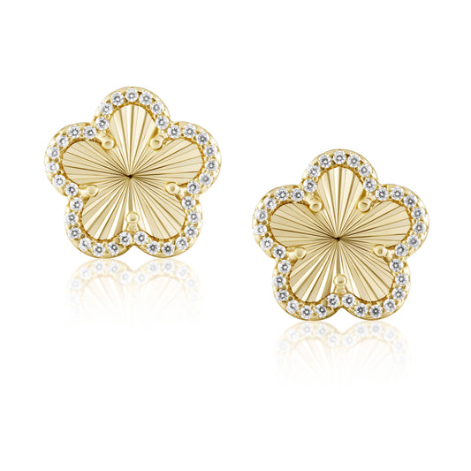 Adeline Pave Clover Stud