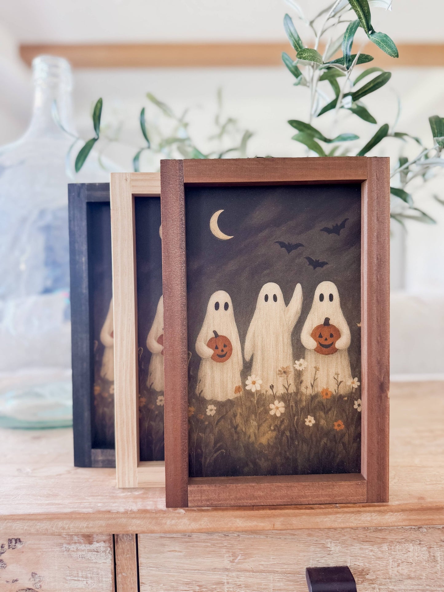 Ghost Flower Field | Halloween Wall Art